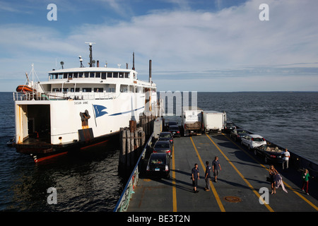 Überqueren Sie Sound Fähre, Orient Point, Long Island, New York Stockfoto