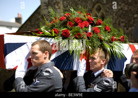 Szenen von Henry Allinghams Beerdigung, Brighton, Sussex. Stockfoto