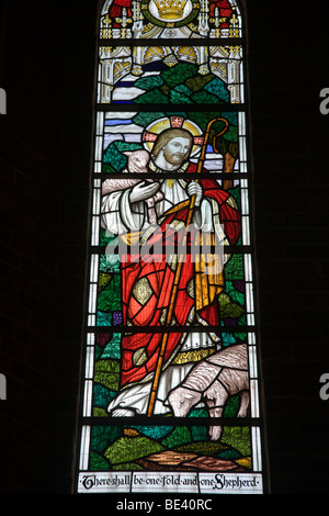 Glasfenster im örtlichen Kirche, Port Stanley, Falkland-Inseln Stockfoto