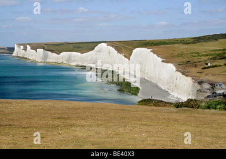 Blick über die Birling Gap und sieben Schwestern, South Downs, East Sussex, England, UK Stockfoto