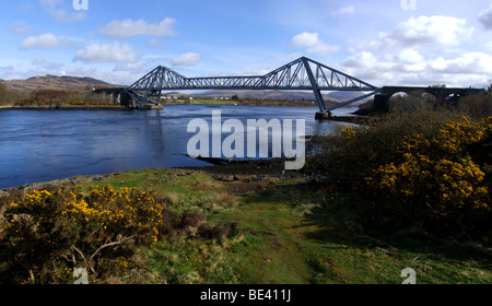 Connel Bridge, eine freitragende Brücke Loch Etive bei Connel in Schottland Stockfoto