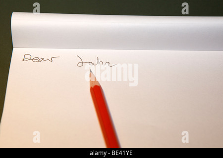 Dear John Letter Stockfoto