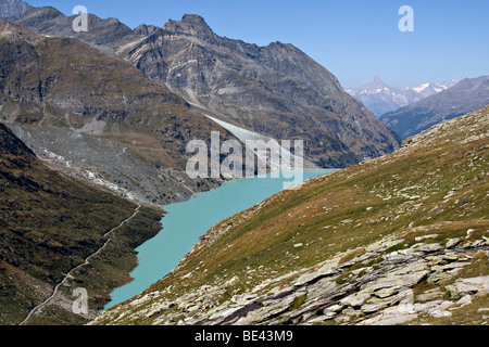 Mattmark-Stausee in der Nähe von Saas fee Schweizer Alpen der Schweiz Europa Stockfoto