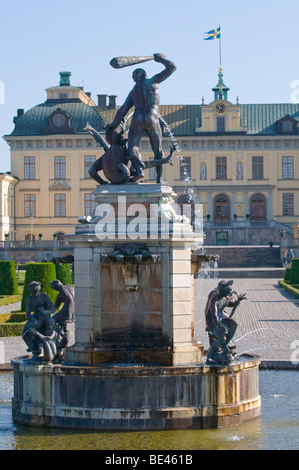 Skulptur von Schloss Drottningholm in Stockholm, Schweden. Stockfoto