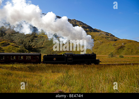 Jacobite Steam Train West Highland Line, Lochaber, Schottland, UK, Europa Stockfoto