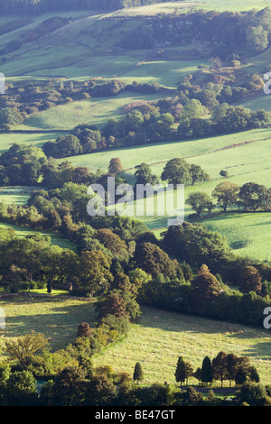 Einen Blick am frühen Morgen von Rosedale in den North York Moors National Park, North Yorkshire, England, Vereinigtes Königreich. Stockfoto