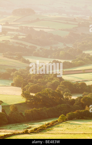 Einen Blick am frühen Morgen von Rosedale in den North York Moors National Park, North Yorkshire, England, Vereinigtes Königreich. Stockfoto