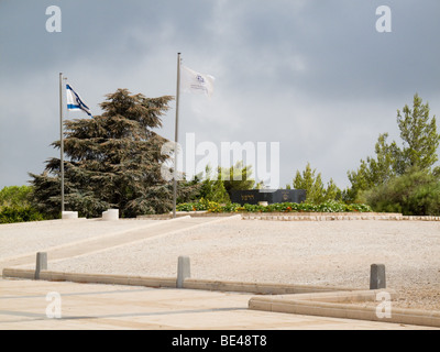 Grab von Theodor Benyamin Zeev Herzl am Mount Hertzel National Leaders Memorial Park Cemetery Jerusalem Israel Stockfoto