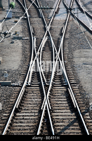 Gleise der Deutsche Bahn AG Stockfoto