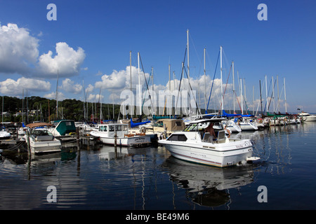 Marina und den Hafen auf Seneca Lake, Watkins Glen, New York Stockfoto