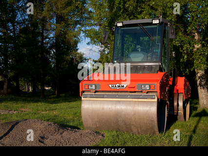 Hamm HD 75 Knickgelenk Tandemrolle, Finnland Stockfoto