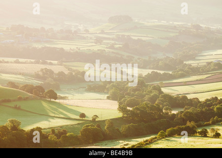 Einen Blick am frühen Morgen von Rosedale in den North York Moors National Park, North Yorkshire, England, Vereinigtes Königreich. Stockfoto