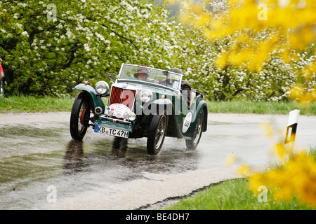 MG TC, Baujahr 1947, Rallye Historic 2009 Langenburg, Langenburg, Baden-Württemberg, Deutschland, Europa Stockfoto