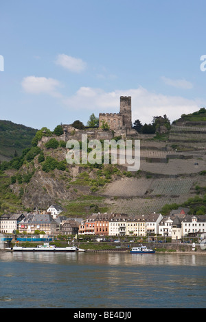 Burg Gutenfels Castle, Kaub, Rheinland-Pfalz, Deutschland, Europa Stockfoto