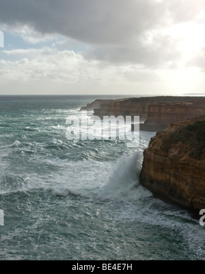 Atemberaubende Küstenlinie entlang der Great Ocean Road Victoria Australien. Stockfoto