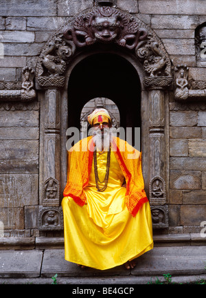 Hindu Sadhu in Pashupatinath, Kathmandu, Nepal Stockfoto