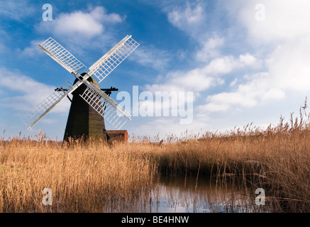 Herringfleet Entwässerung Mühle, Suffolk, UK Stockfoto