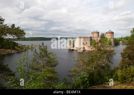 Wasserburg Wasserburg "Olavinlinna" Saint-Olofsborg in der Stadt Savonlinna, Finnland, Europa Stockfoto