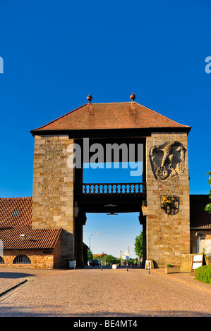 Deutsches Weintor, deutscher Wein Tor, Schweigen-Rechtenbach, Naturpark Pfaelzerwald Naturschutzgebiet, Pfalz, Rheinland-Palati Stockfoto