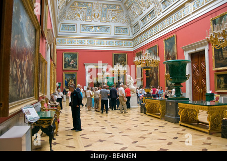 Halle der italienische Gemälde in der Eremitage, St. Petersburg, Russland Stockfoto