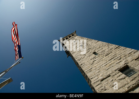 Die Aussicht oben außen der Pilgrim Monument, Provincetown, Cape Cod, USA. Stockfoto