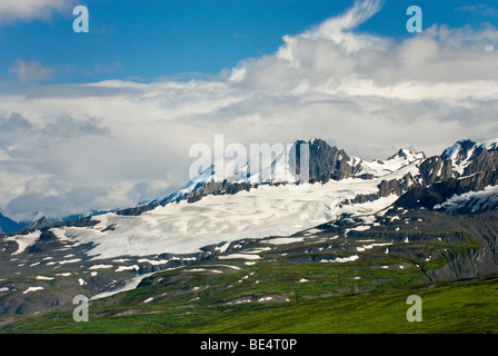 Gipfel der Chugach Berge in der Nähe von Thompson Pass Alaska USA Stockfoto