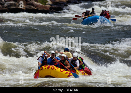 Wildwasser-Rafting auf dem Ocoee River in Polk County, Tennessee Stockfoto