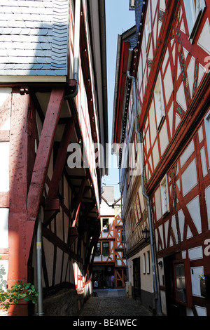 Historisches Fachwerkhaus beherbergt, Herborn, Lahn-Dill-Kreis, Hessen, Deutschland, Europa Stockfoto