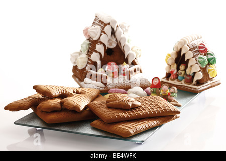 Zutaten für Lebkuchenhäuser, Hexe Häuser Stockfoto