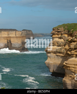 Atemberaubende Küstenlinie entlang der Great Ocean Road Victoria Australien. Stockfoto