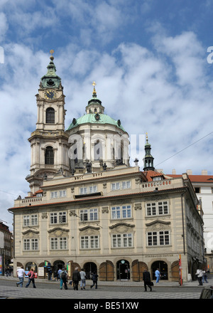 St. Nikolaus Kirche, Mala Strana, Prag, Tschechische Republik, Europa Stockfoto