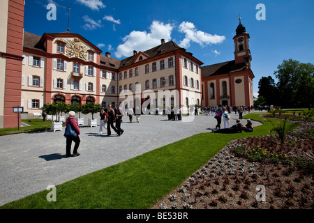 Das historische Barockschloss, Deutschordensschloss Burg des Deutschen Ritterordens, Mainau, Insel Mainau, Bodensee, County Stockfoto