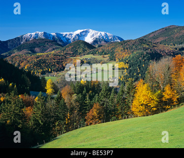 Mt. Schneeberg, 2075m, im Herbst, Piestingtal Valley, Niederösterreich, Österreich Stockfoto