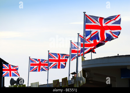 Union Jack-Flaggen Stockfoto