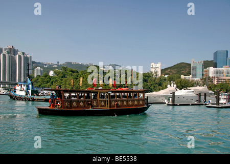 Fähre nach Königreich Jumbo Floating Restaurant, Hong Kong, Hong Kong, China, Asien Stockfoto