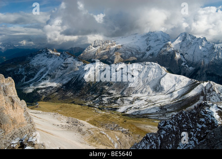 Marmolada, einem Bergmassiv in den Dolomiten, Italien. Stockfoto
