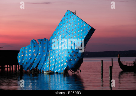 Bühne für die Oper Aida, Seebuehne Bregenzer Seebühne, Bregenzer Festspiele Festival, Bodensee, Vorarlberg, Österreich Stockfoto