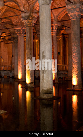 Basilika Zisterne, römische unterirdische Wasserspeicher, Istanbul, Türkei März 2009 Stockfoto