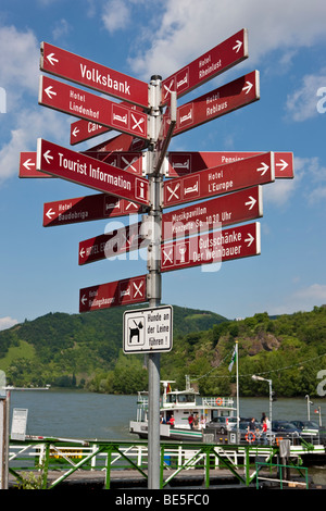 Zeichen, Boppard, Rhein-Hunsrueck-Kreis Bezirk, Rheinland-Pfalz, Deutschland, Europa Stockfoto