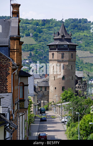 Stadtturm in Oberwesel, Rheinland-Pfalz, Deutschland, Europa Stockfoto