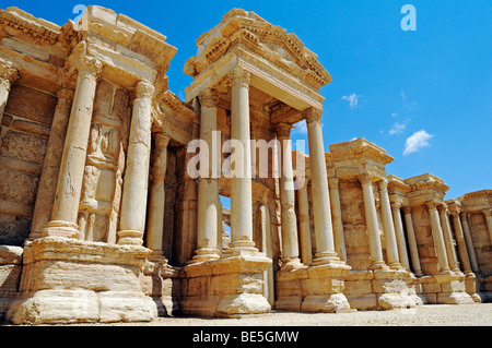 Theater in den Ruinen von Palmyra archäologische Stätte, Tadmur, Syrien, Asien Stockfoto