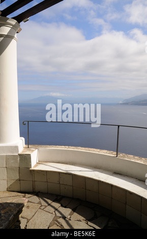 Terrasse an der Villa San Michele wurde das Haus erbaut von Axel Munthe in Anacapri auf der Insel Capri in Italien Stockfoto