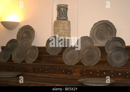 Zinn Elemente in der Villa San Michele wurde das Haus erbaut von Axel Munthe in Anacapri auf der Insel Capri in Italien Stockfoto