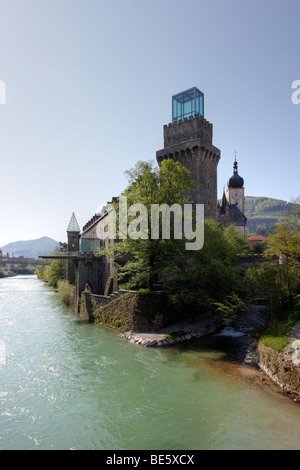 Bergfried von Schloss Rothschild, Waidhofen ein der Ybbs, Mostviertel, Niederösterreich, Österreich Stockfoto