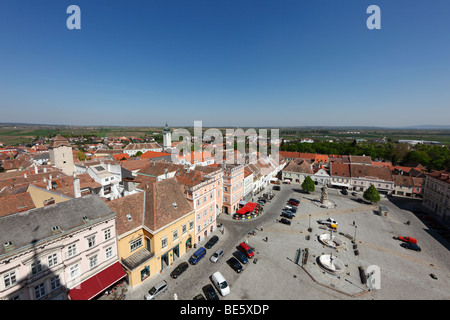 Hauptplatz in Retz, Blick vom Rathaus, Weinviertel, Niederösterreich, Österreich Stockfoto