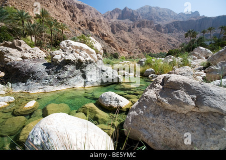 Wadi Tiwi, Oman Stockfoto