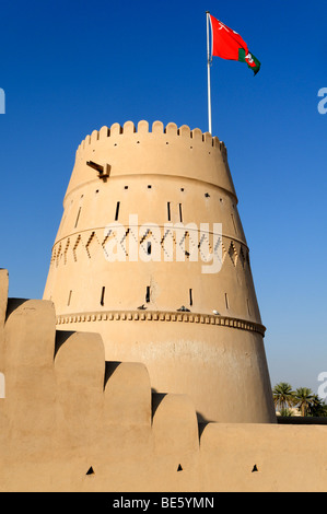 Historischen Adobe Festung Al Khandaq Fort oder Burg, Buraimi, Al Dhahirah Region, Sultanat Oman, Saudi-Arabien, Mittlerer Osten Stockfoto