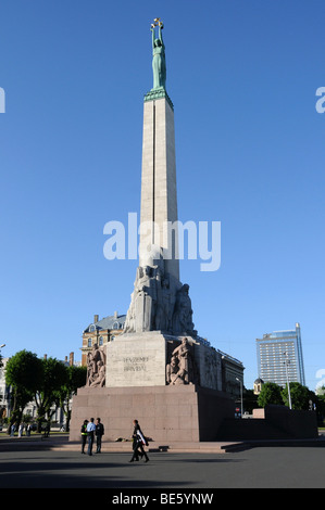 Freiheitsdenkmal, Brivibas Piemineklis, Brivibas Iela, Old Town, Europa, Baltikum, Riga, Lettland Stockfoto