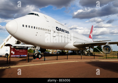 Boeing 747 bei Qantas Founders Museum, Longreach, Queensland Outback, Australien Stockfoto