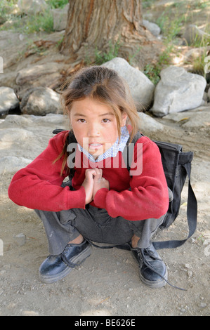 Grundschule Mädchen, Shey, Asien, Himalaya, Ladakh, Indien Stockfoto